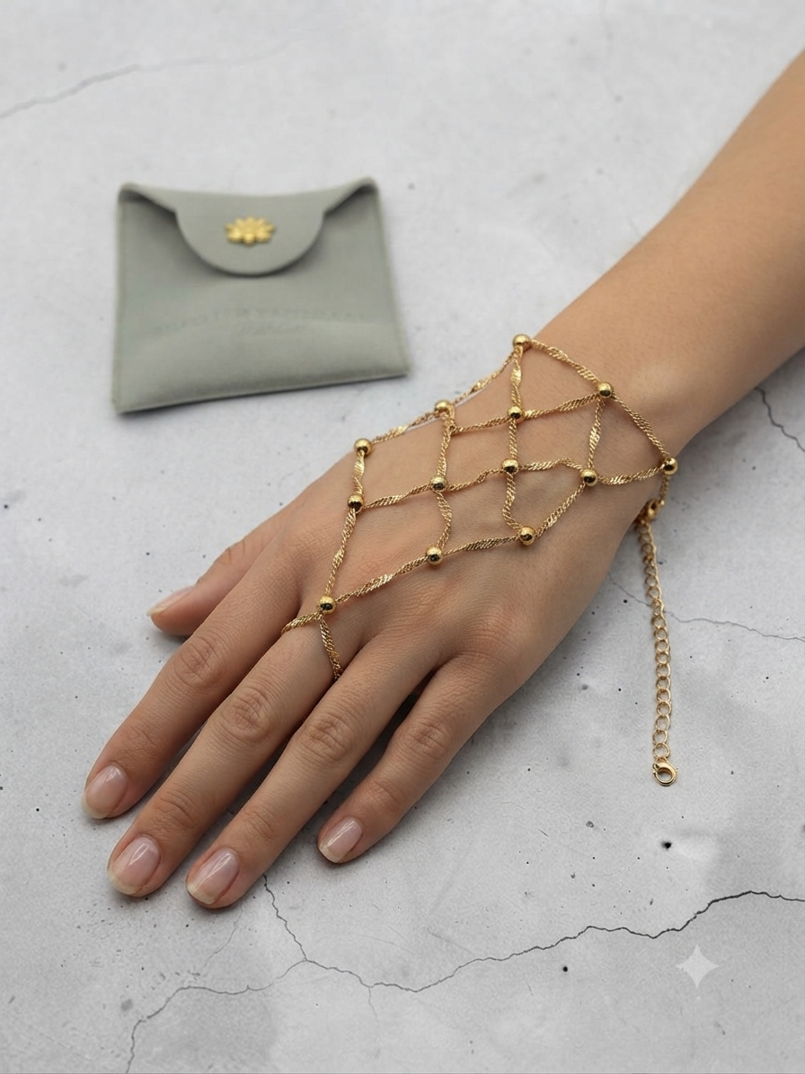 Vanya वान्या 18k Gold Plated Hand Chain