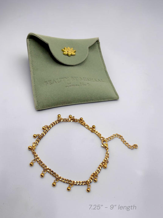Bahia بهية Gold Plated Anklet in Gold for Kids