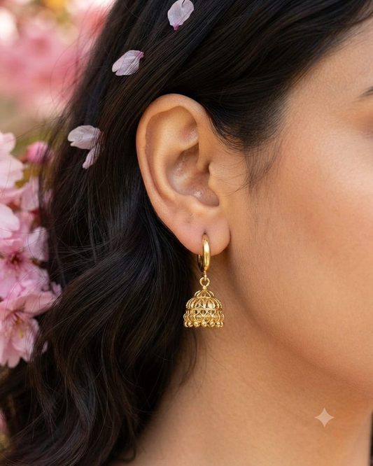 Khadija خديجة Dubai 18K Gold Plated Mini Jhumkay