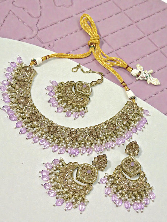 Raksha रक्षा Polki Set in Lavender