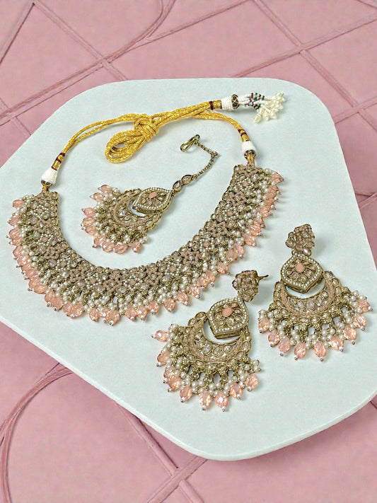 Raksha रक्षा Polki Set in Pink