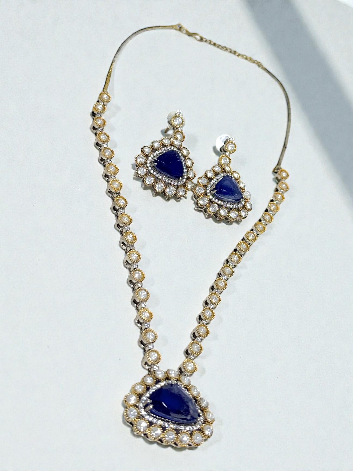 (Copy) Hamsika हमसिका Gold Plated Kundan Doublet Stone Set in Green