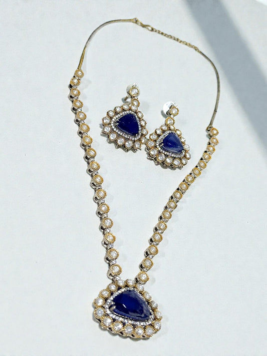 (Copy) Hamsika हमसिका Gold Plated Kundan Doublet Stone Set in Green