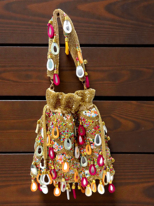 Swara स्वरा Polti Bag in Gold