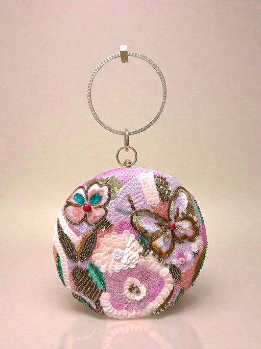 Parul पारुल Round Butterfly Clutch