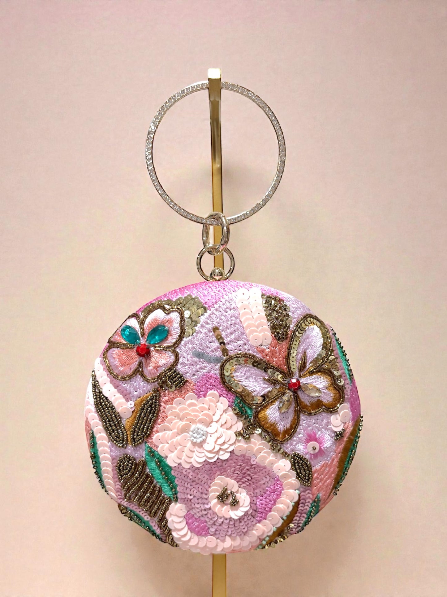 Parul पारुल Round Butterfly Clutch