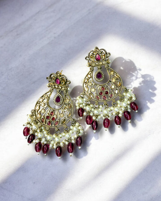 Yumna يمنى Earrings in Purple
