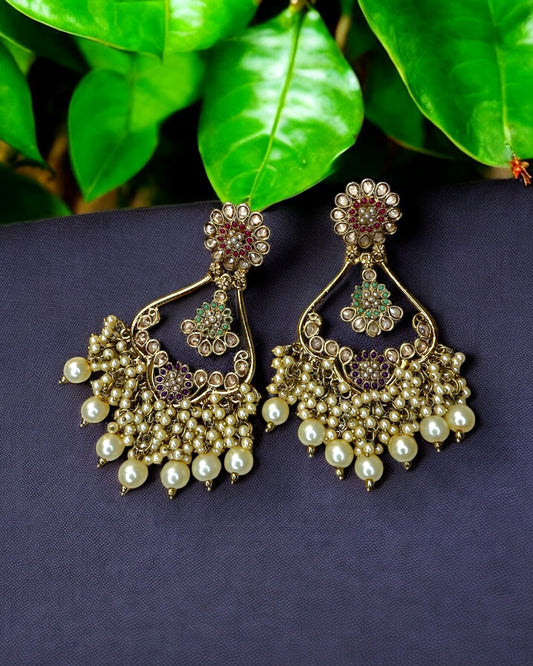 Salsabil سلسبيل Floral Earrings in Multicolor