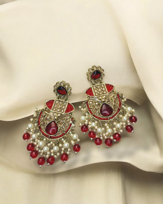 Fatima فاطمة Polki Earrings
