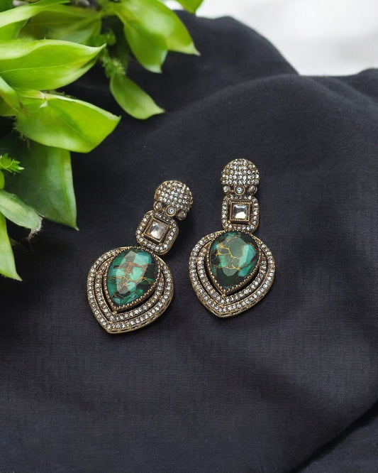 Safiya صفية Earrings in Green