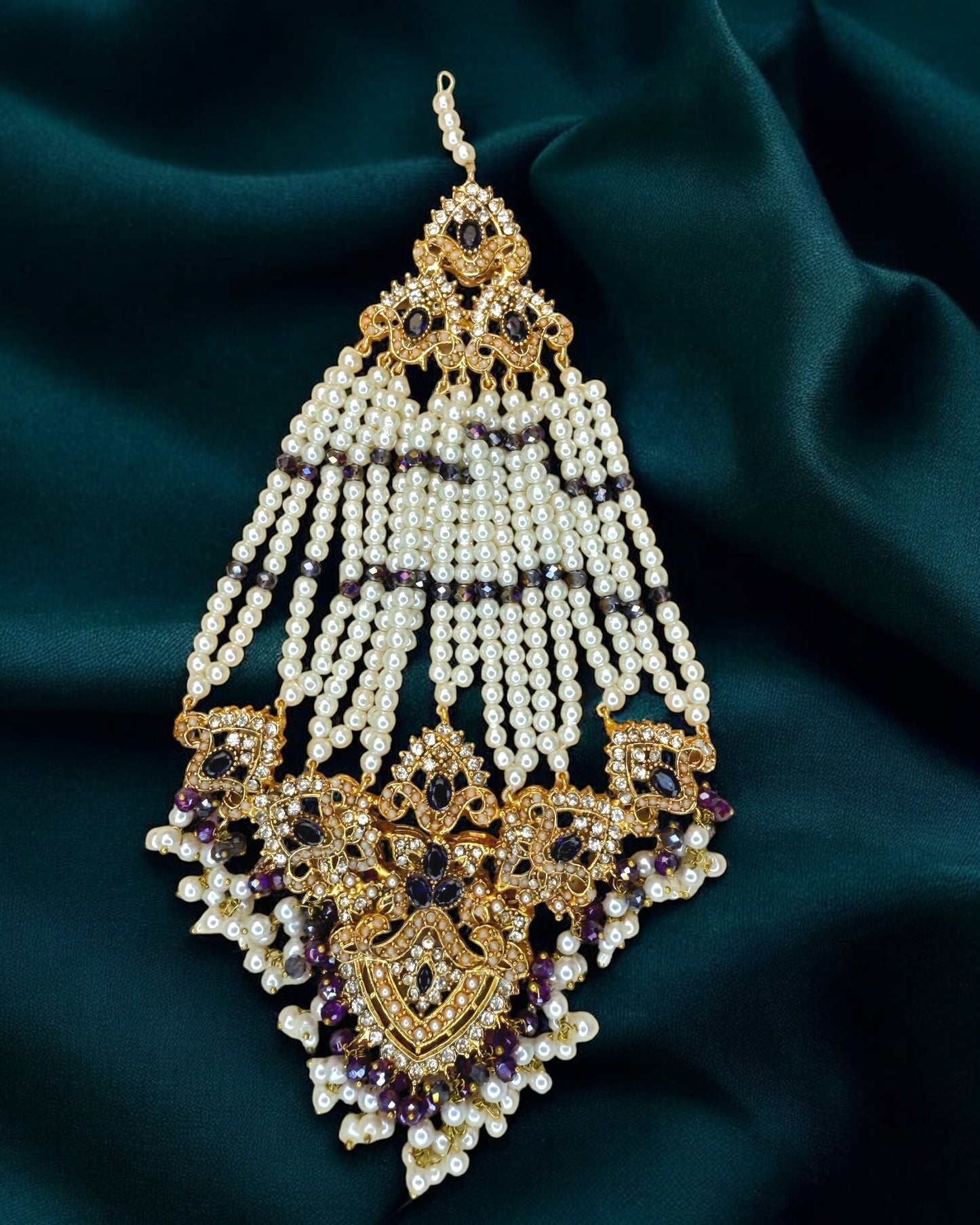 Nouran نوران Naurathan Bridal Jhoomer in Purple