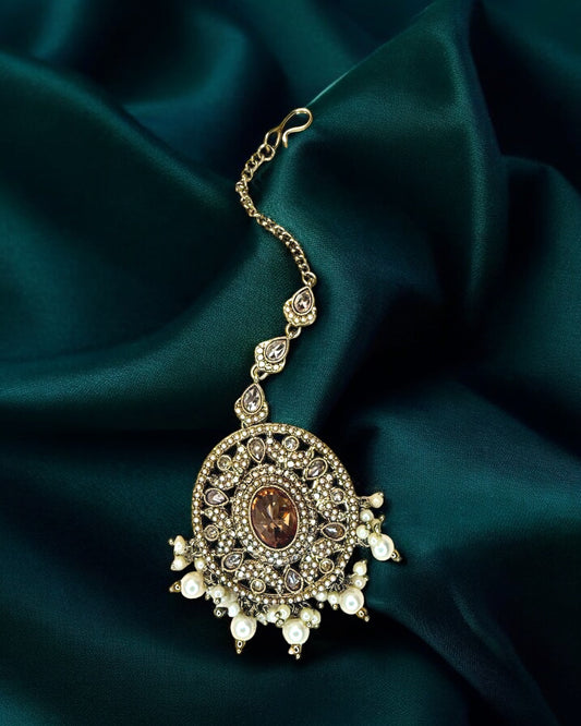 Warda وردة Polki Tika in Gold