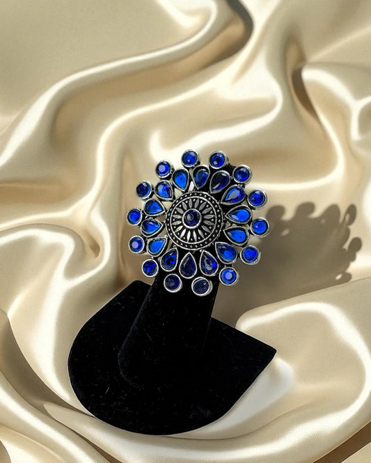 Sitara सितारा Oxidized Adjustable Ring