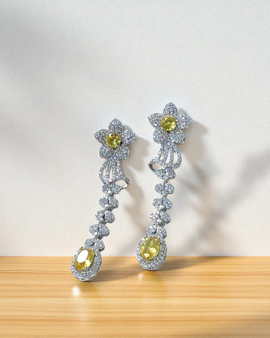 Ishita इशिता American Diamond Set in Yellow