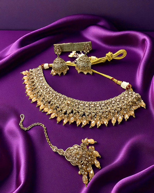 Amaira अमैरा Polki Set in Gold