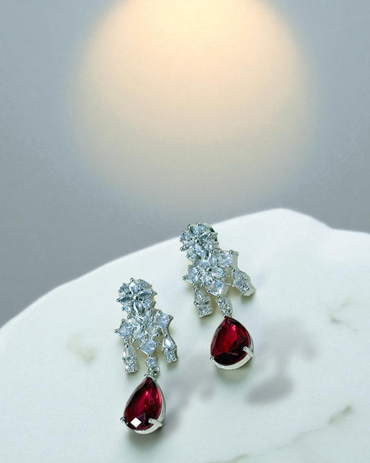Samaira समायरा American Diamond Set in Red