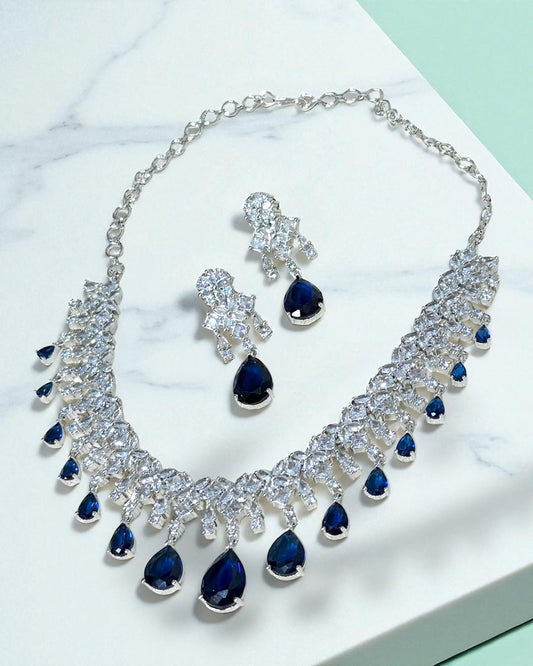 Samaira समायरा American Diamond Set in Blue