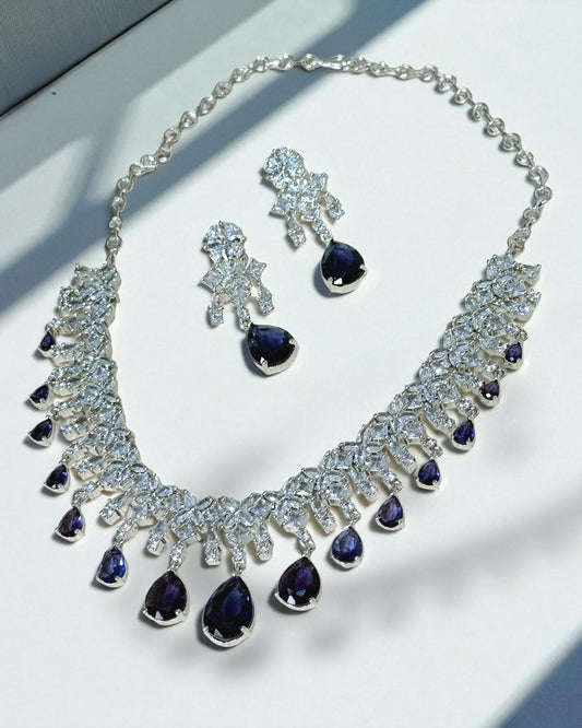 Samaira समायरा American Diamond Set in Purple