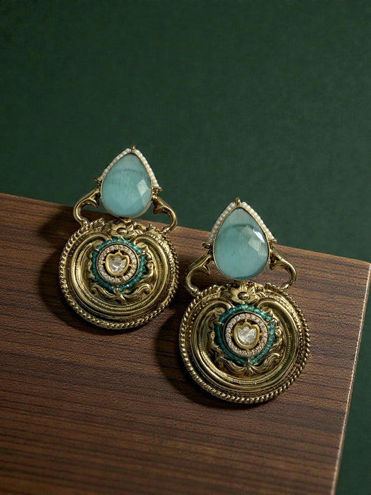 Manasi मानसि Fusion Earrings in Sky Blue