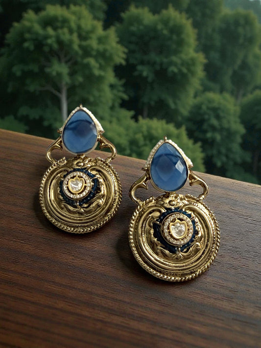Manasi मानसि Fusion Earrings in Blue