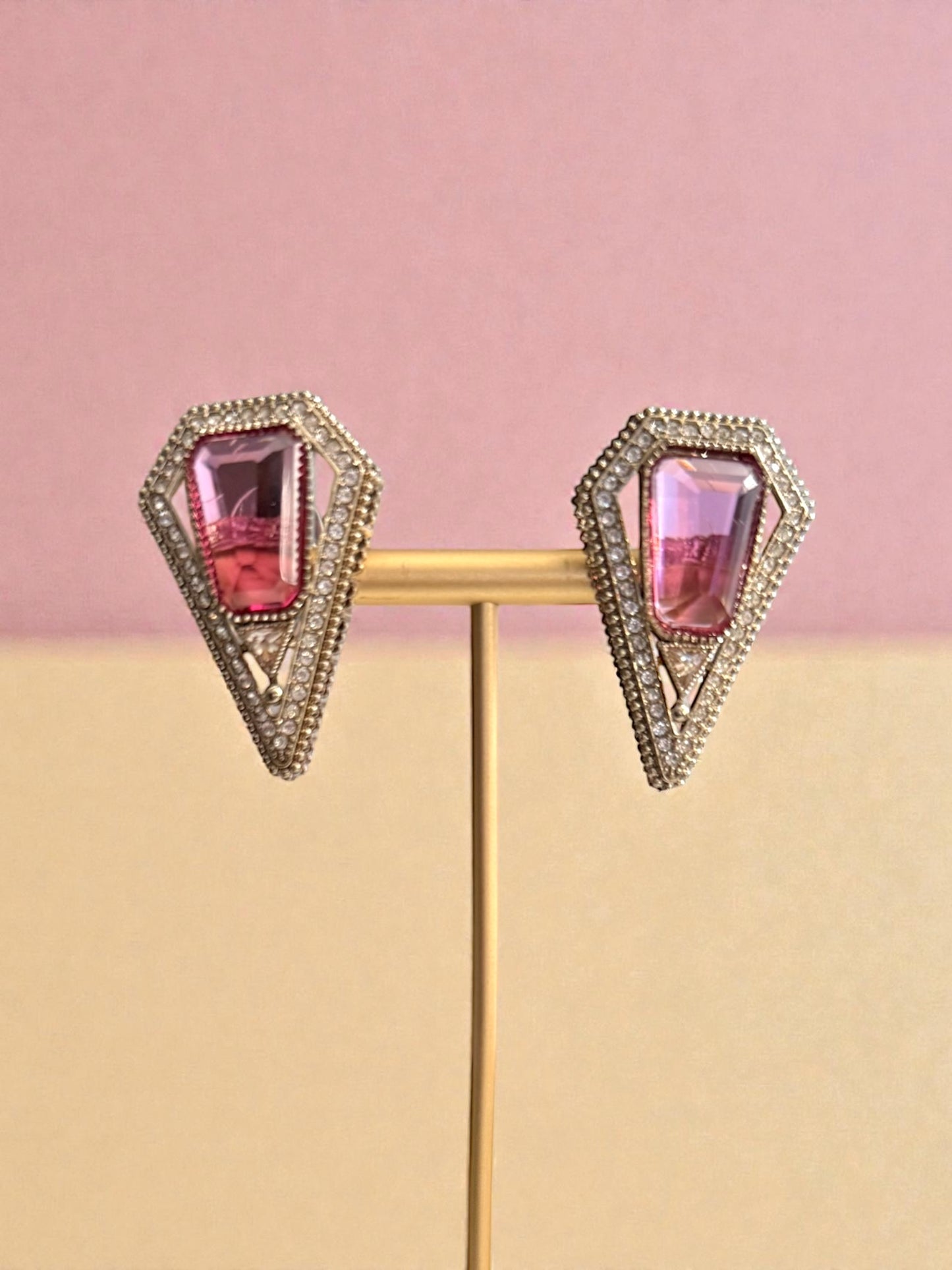 Tahani تهاني Earrings in Subtle Pink