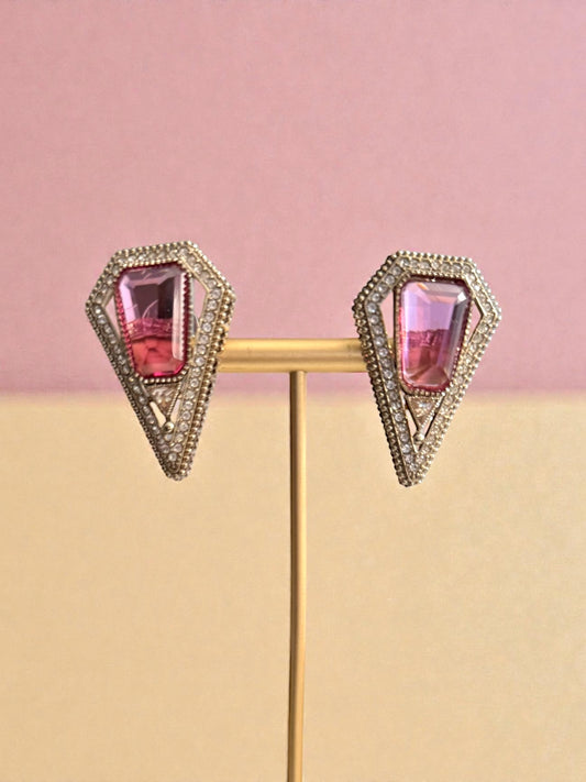 Tahani تهاني Earrings in Subtle Pink