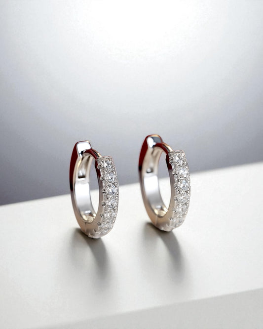 Maha ماہا Gold Plated Micro-Hoops in Silver