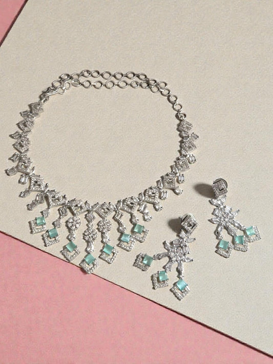 Mona منى American Diamond Set in Mint