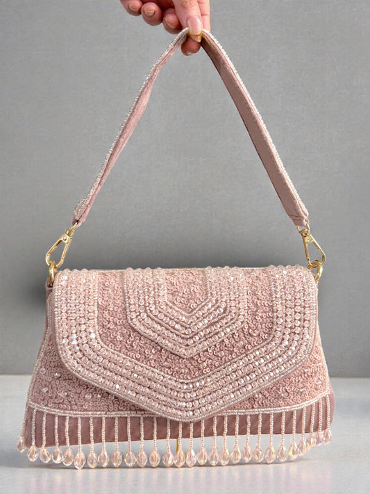 Misk مسك Handmade Bag in Dusty Pink