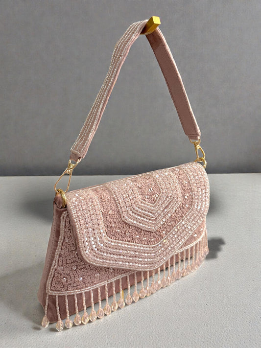 Misk مسك Handmade Bag in Dusty Pink