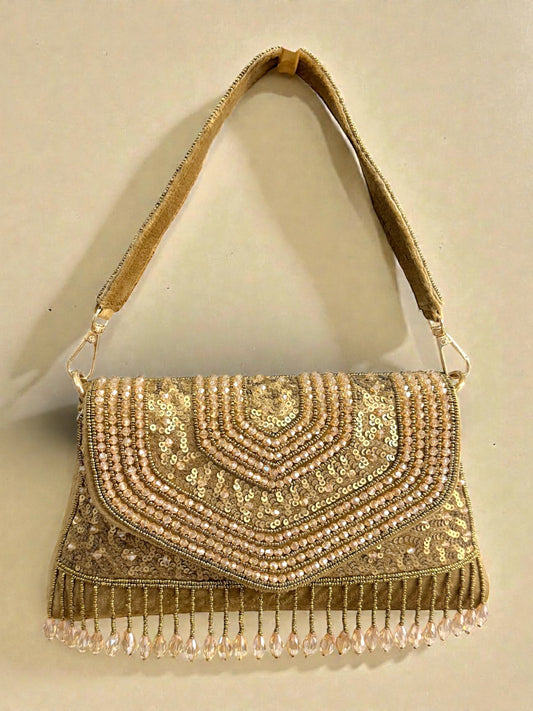 Misk مسك Handmade Bag in Antique Gold