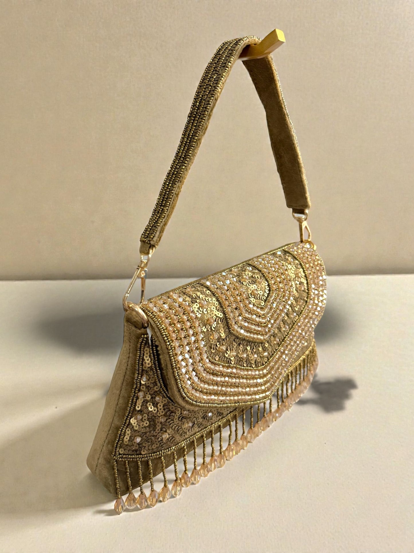 Misk مسك Handmade Bag in Antique Gold