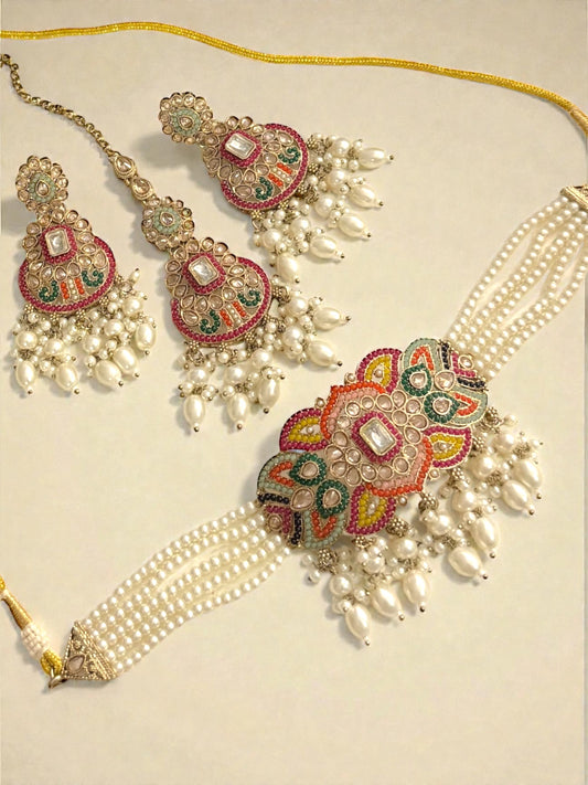 Suha سهى Choker Set in Multicolor