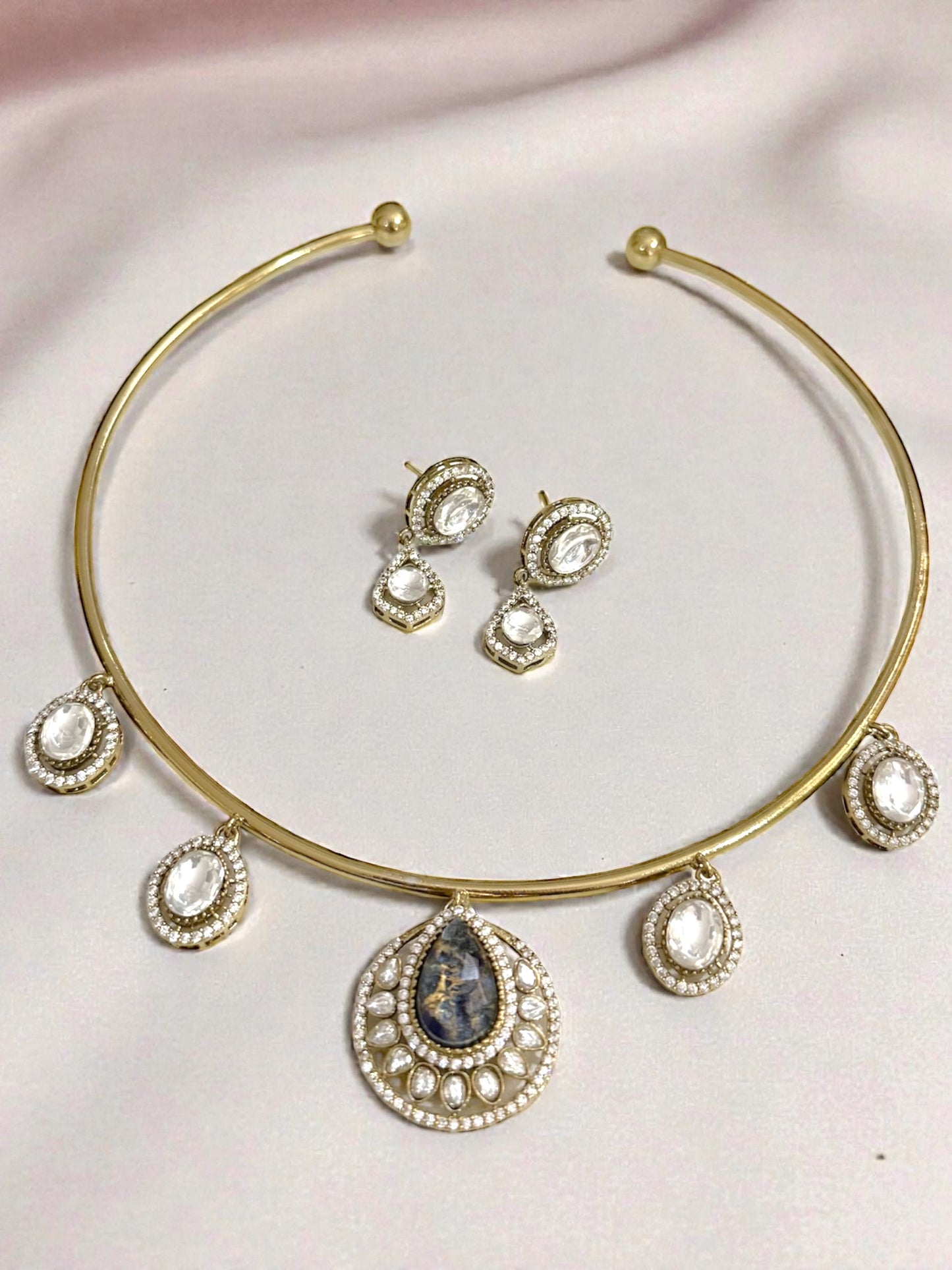 Rinae ريناي Fusion Hasli Set in Blue