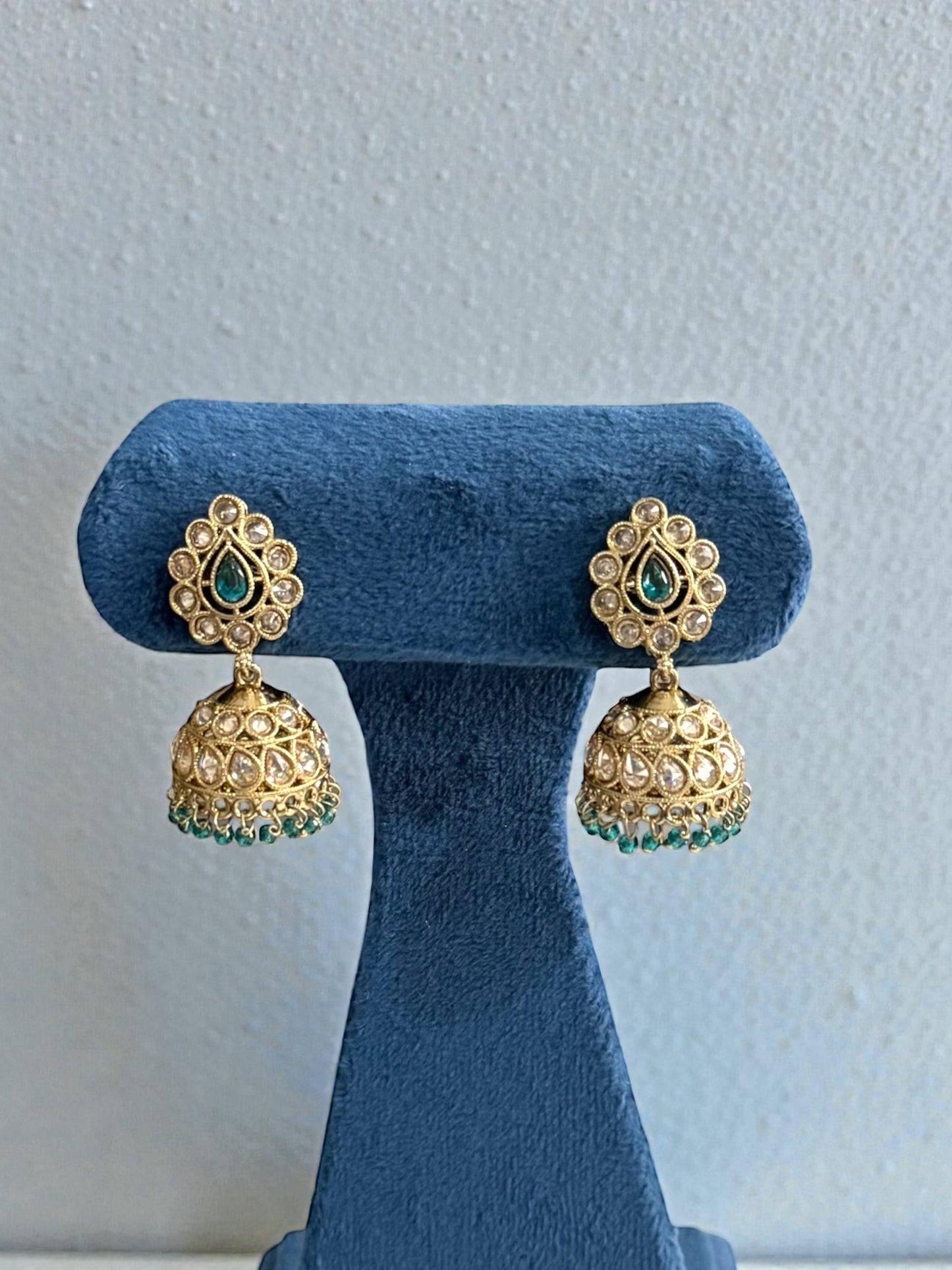 Arin أرين Small Jhumkay in Teal