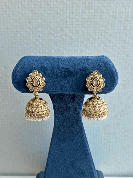 Arin أرين Small Jhumkay in Pink