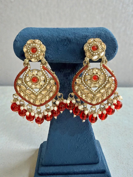 Rula رولا Earrings in Red