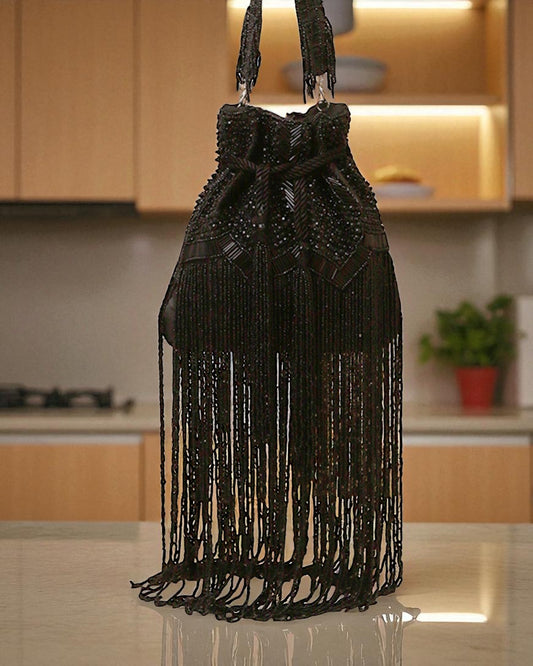 Chandani चाँदनी Jet Black Bag