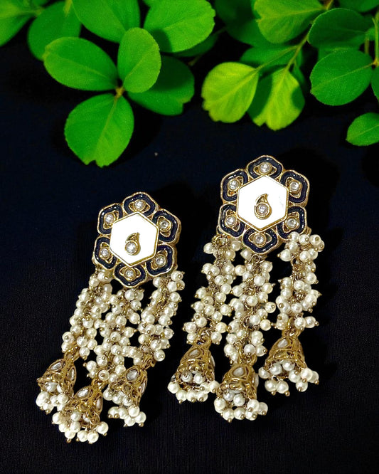 Anjali अंजली Traditional Earrings in Black
