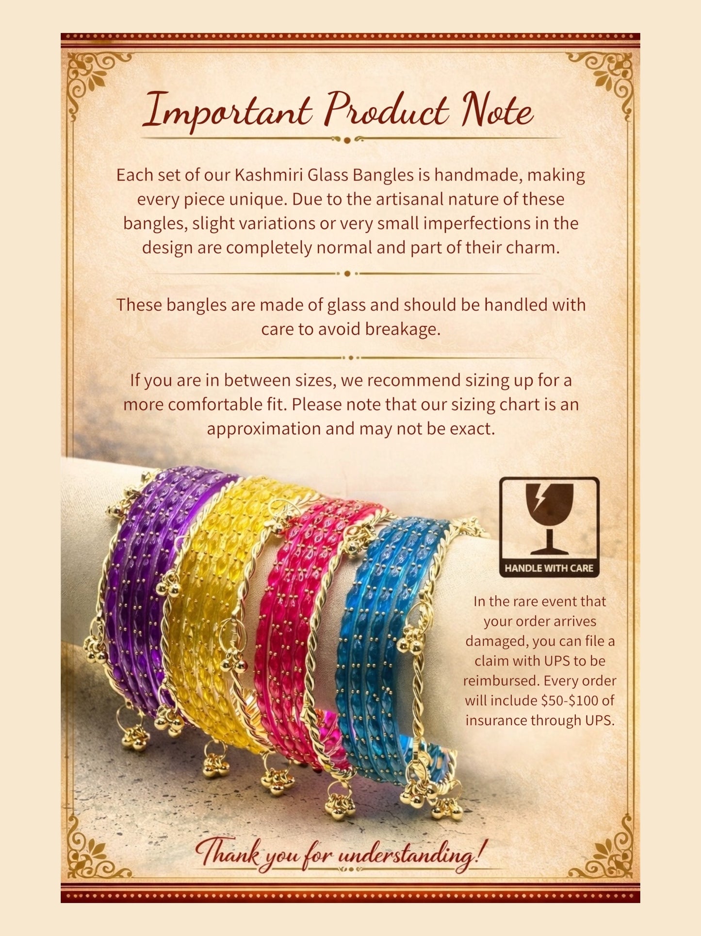 Sameeha سميحة Viral Multicolor Dot Kashmiri Glass Bangles in Sizes 2.2, 2.4, and 2.6