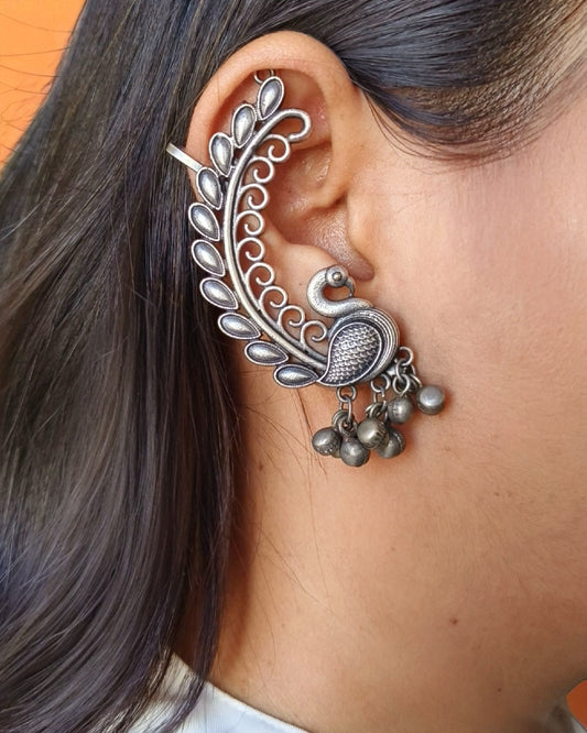 Surya सूर्य Silver Plated Earring Cuffs