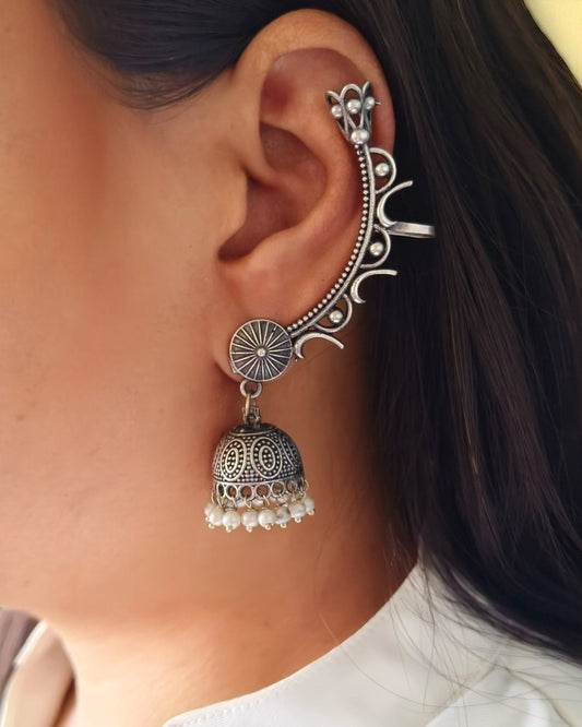 Ira ईरा Silver Plated Earring Cuffs