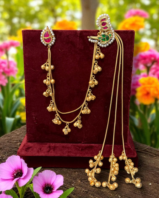 Sahiba सहीबा Viral Kashmiri Earrings with Gungroo and Saharay