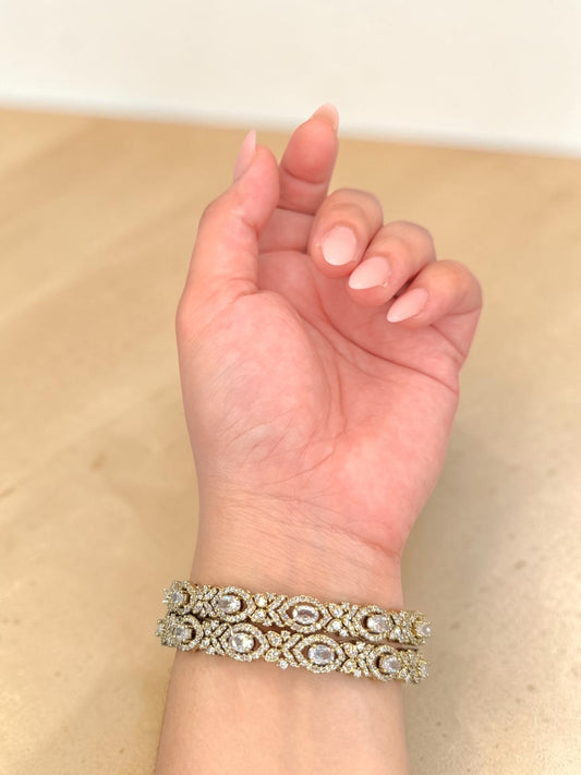 Shaima شيماء American Diamond Kaday in Gold