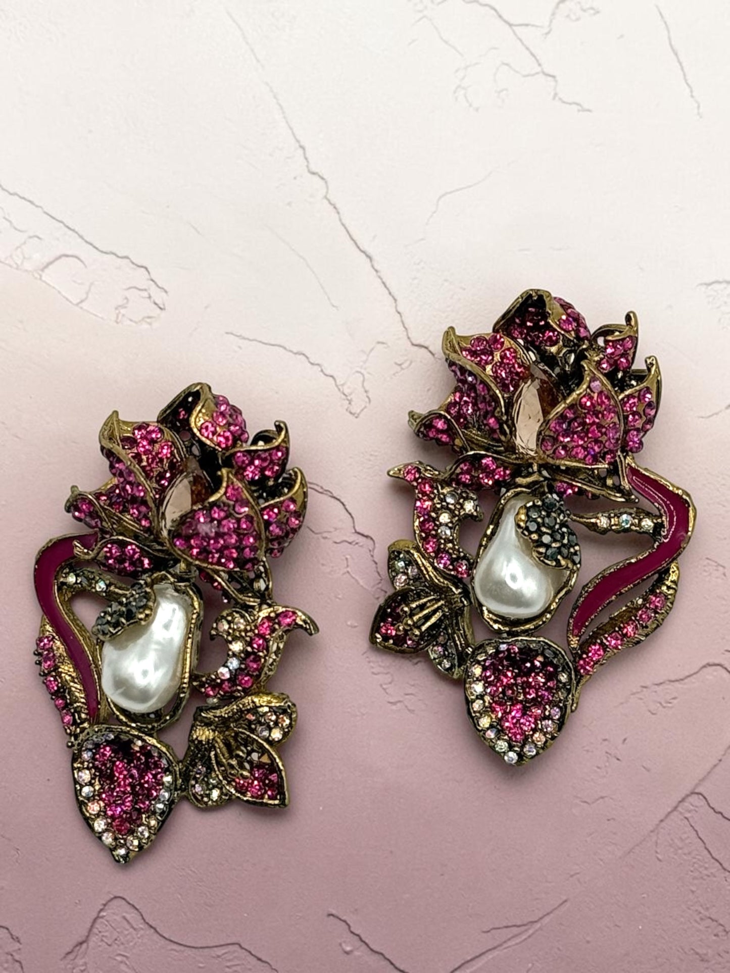 Aylin آیلین Turkish Earrings in Hot Pink