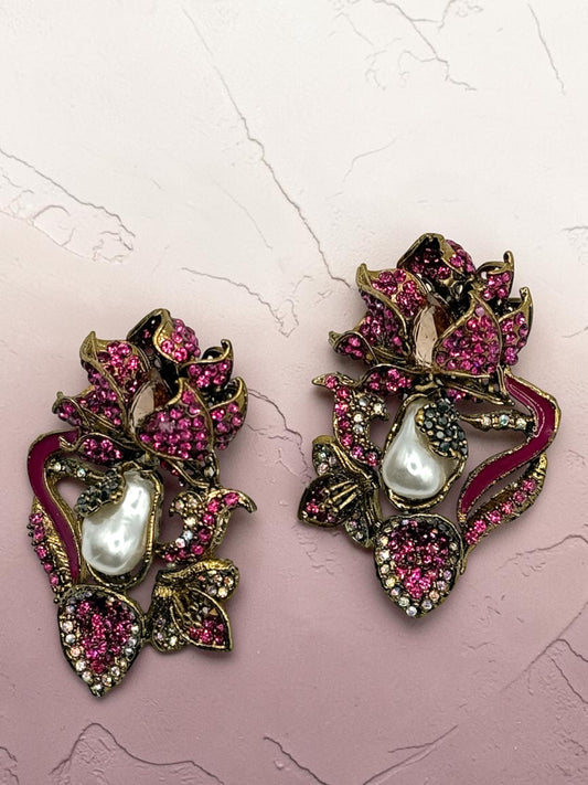 Aylin آیلین Turkish Earrings in Hot Pink