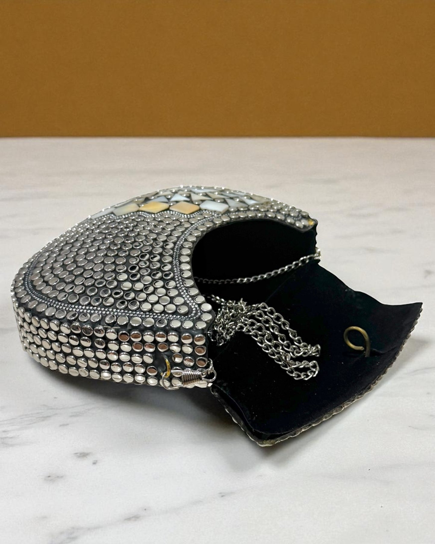 Maya माया Brass Opal Clutch