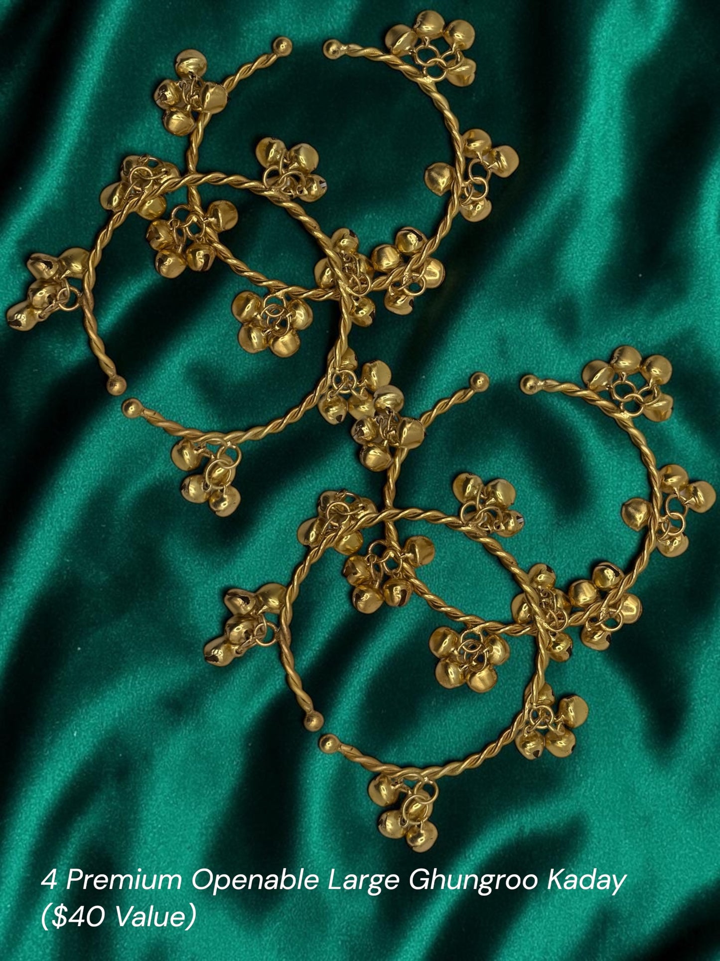 Noor نور Viral Kashmiri Ghungroo Kaday and Metal Bangles in Size 2.12