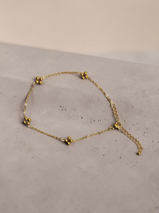 Henna حِنَّة Anklet in Gold for Adults - 18k Gold Plated and Stainless Steel