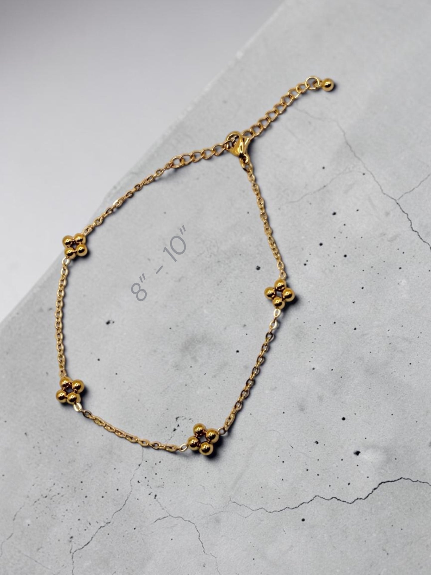 Henna حِنَّة Anklet in Gold for Adults - 18k Gold Plated and Stainless Steel
